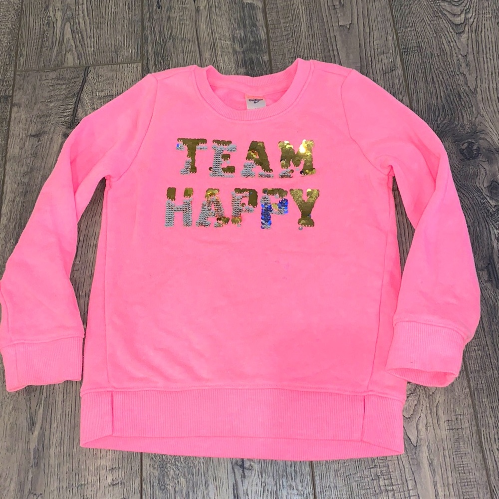 Team happy flippy sequin sweatshirt coral 4/5